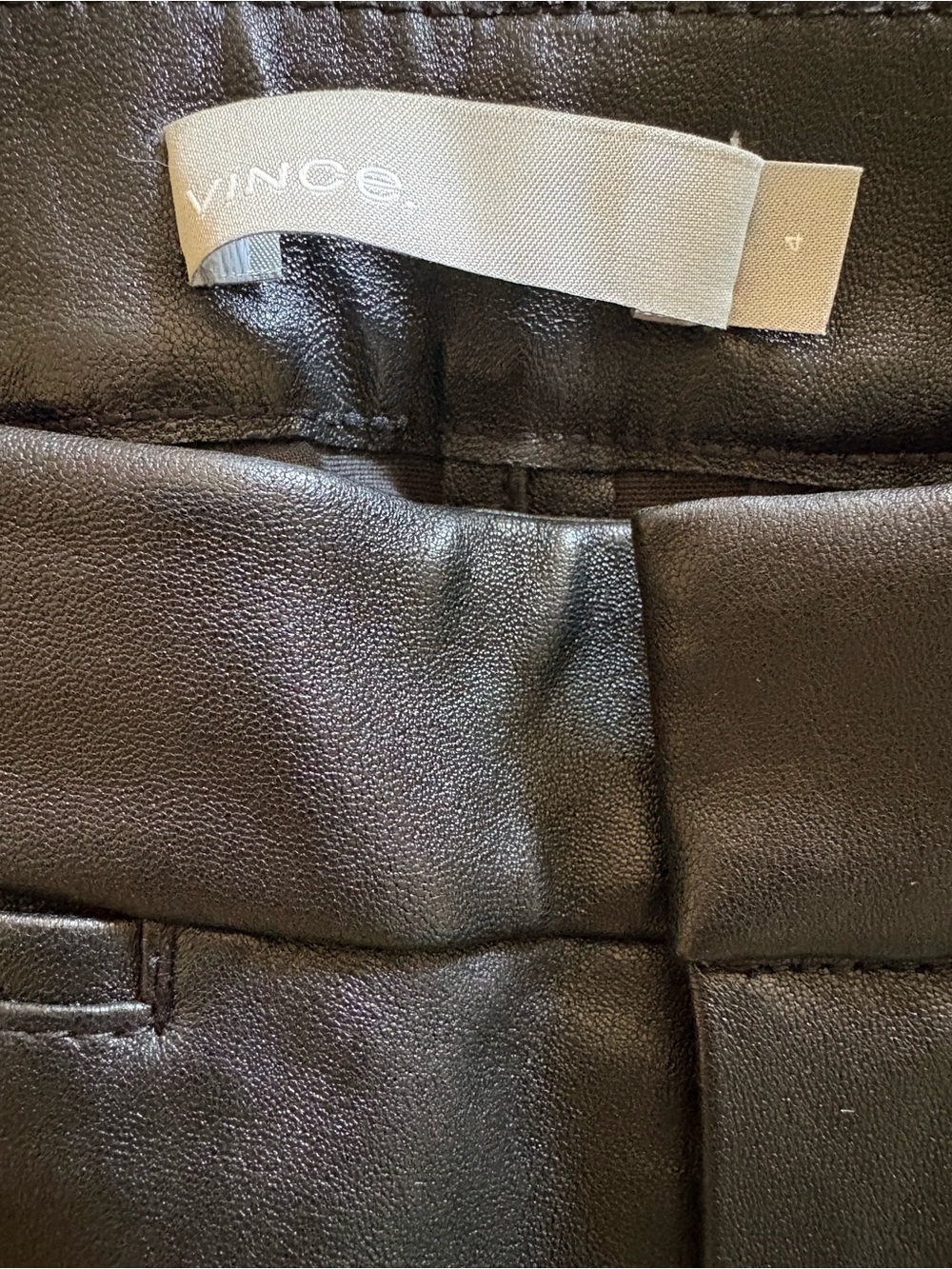 Vince 100% Lamb Leather Ankle Trousers NWT Size 4/26 $1,195 - Picture 4 of 7